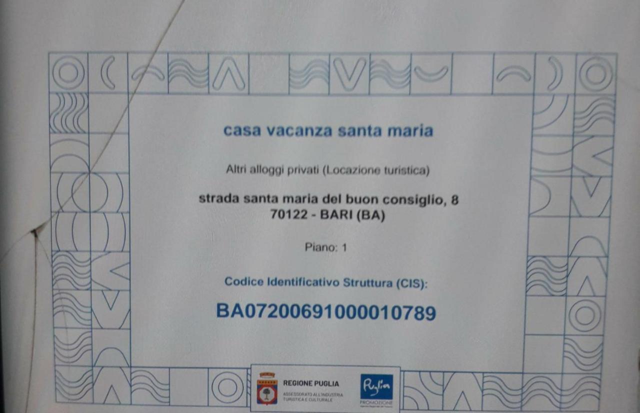 Vila Casa Vacanze Santa Maria Bari Exteriér fotografie